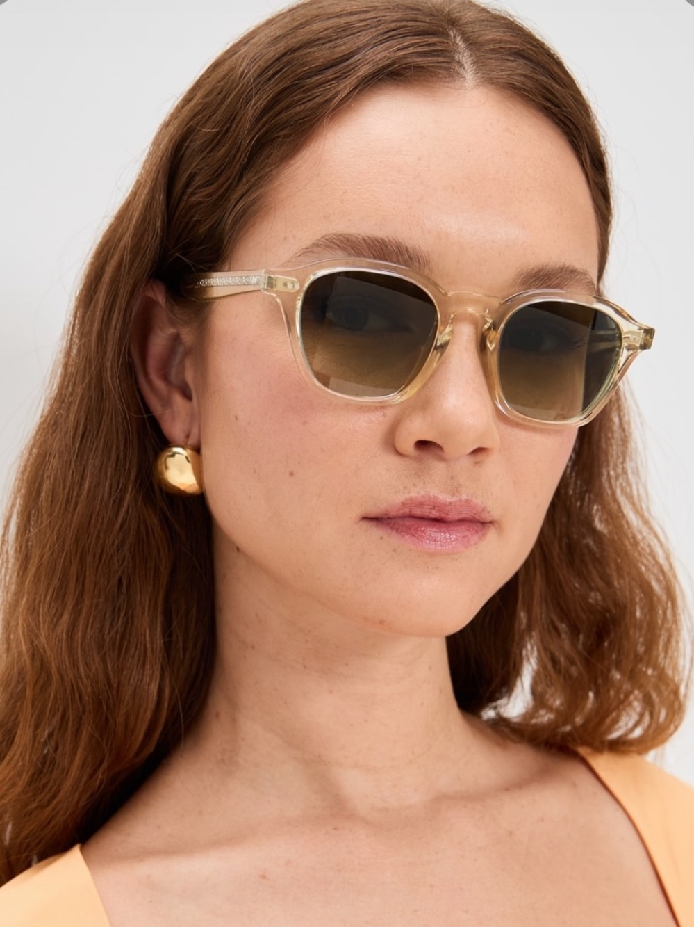 Oliver Peoples Eyles Sunglasses in Yellow Beige G15 Gradient